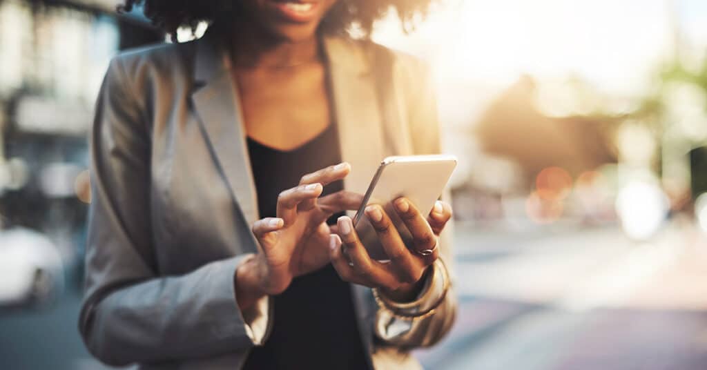business woman on phone evoking choosing the right BYO provider