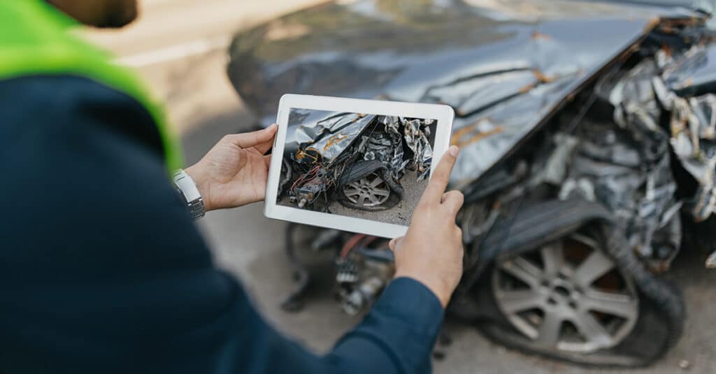 damaged vehicle evoking Safest Vehicles of 2023