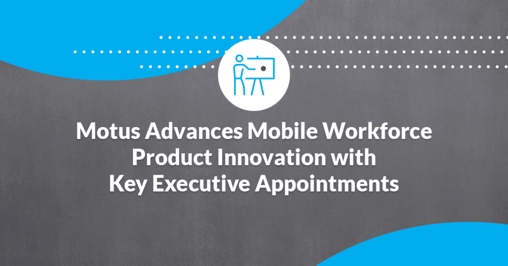 Logo of a blue stick person presenting on a board, above text