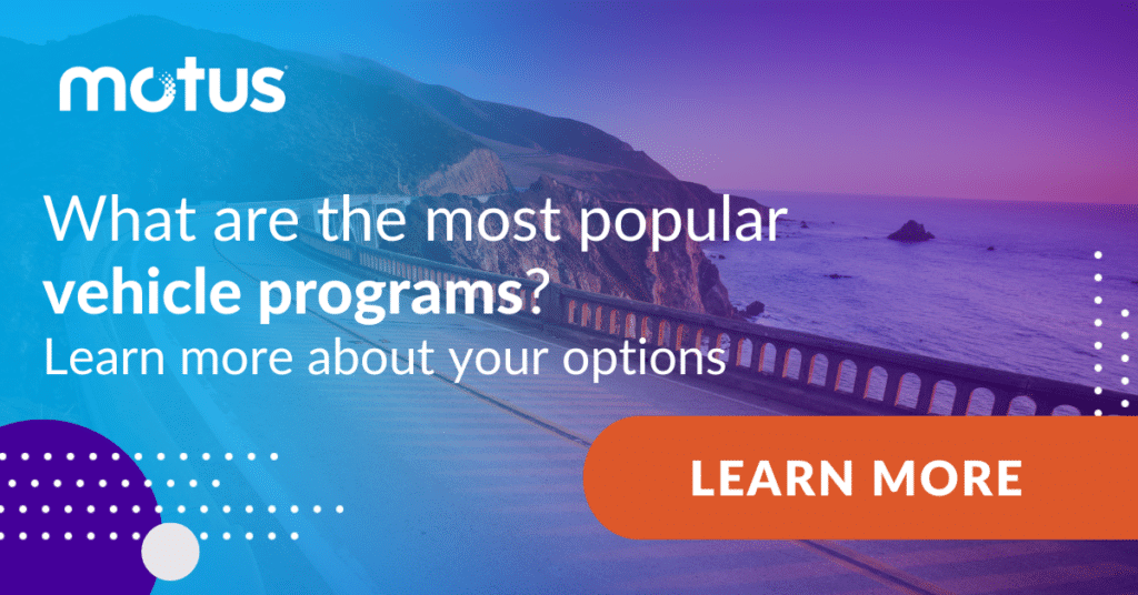 graphic saying "What are the most popular vehicle programs? Learn more about your options"